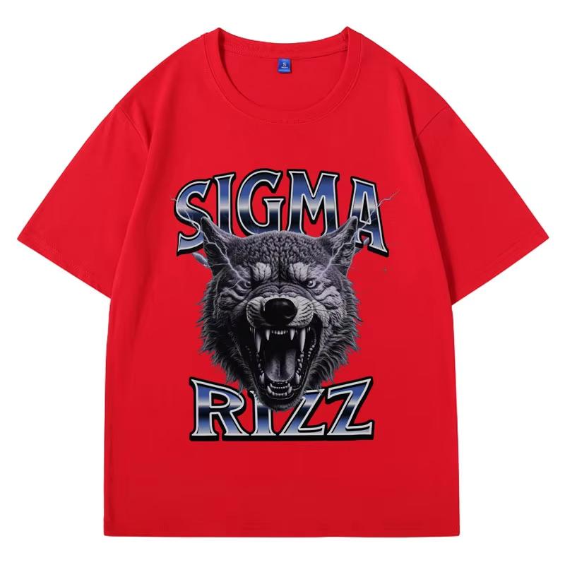 Футболка Sigma Rizz, забавные футболки с мемами и графическим принтом, мужская одежда, эстетика 90-х, подарок для него, короткий рукав, ретро-топы Harajuku Streetwear