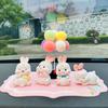 Cute Rabbit Car Anime Decoration Decoration Accessories Automobile Mini Figures Q Version Model Gift Interior Auto Accessories