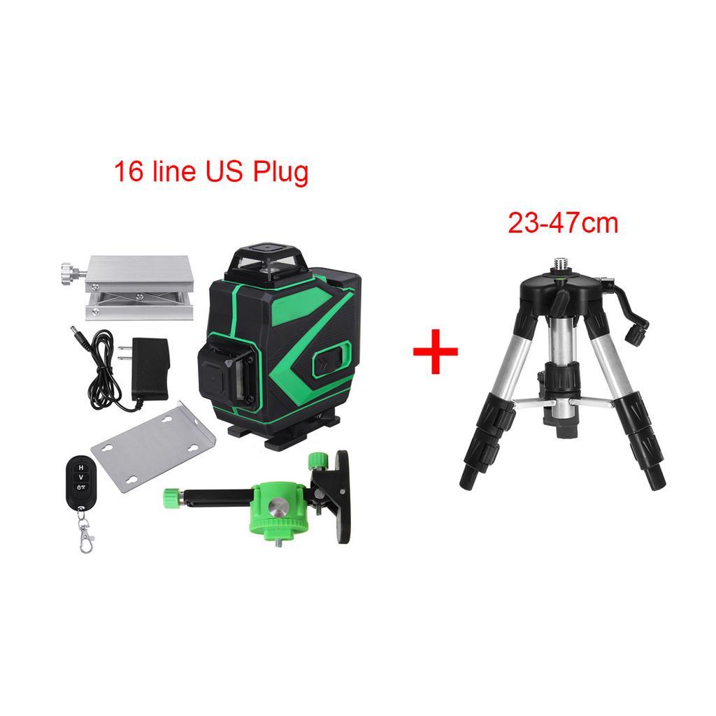 Лазерный уровень 12/16 линий 4D зеленый свет самовыравнивающийся 360 горизонтальный и вертикальный подвесной настенный для пола стены мощный лазерный уровень 6000 мАч
