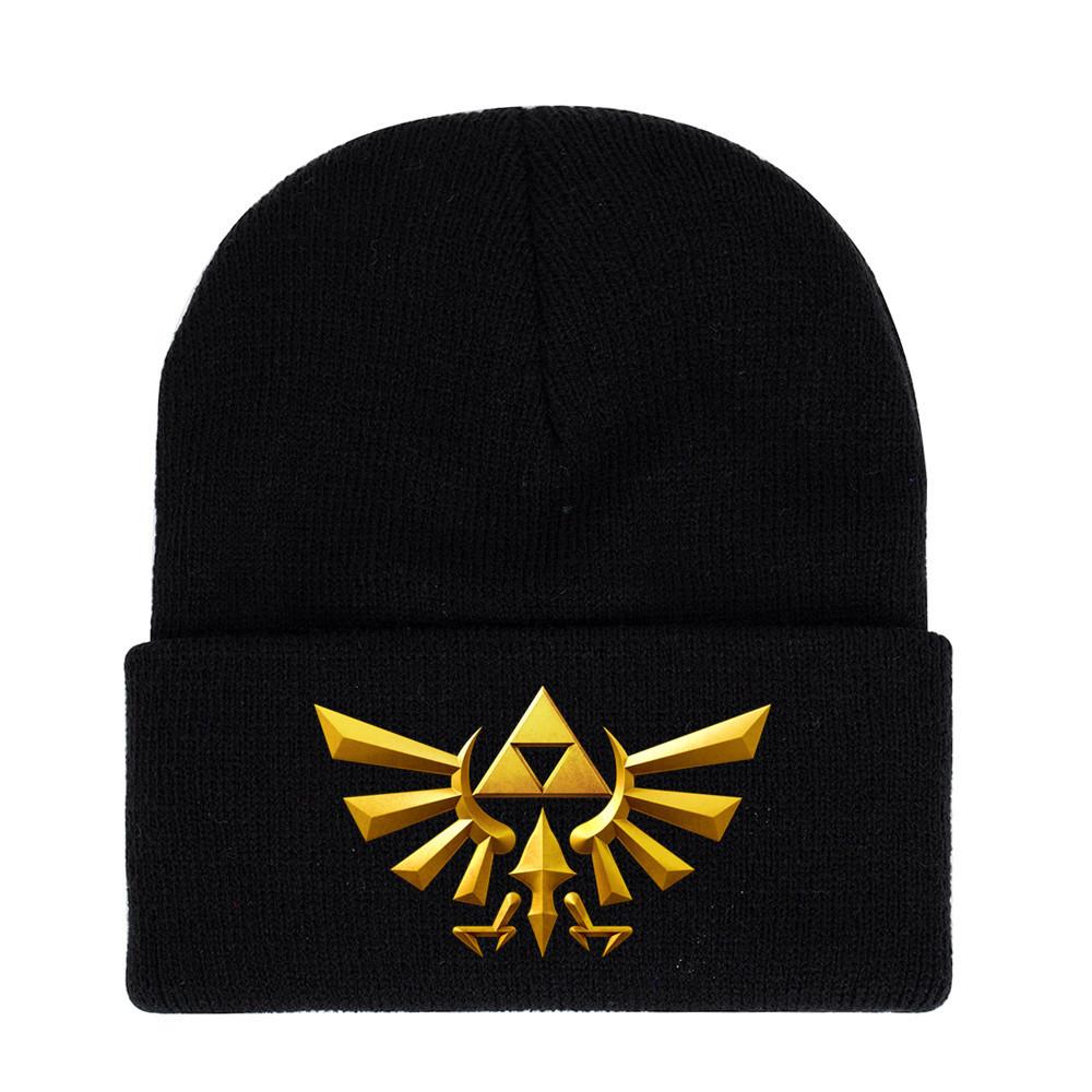 Вязаная акриловая шапка-бини с принтом The Legend Of Zelda и ушками, зимние игровые аксессуары для взрослых