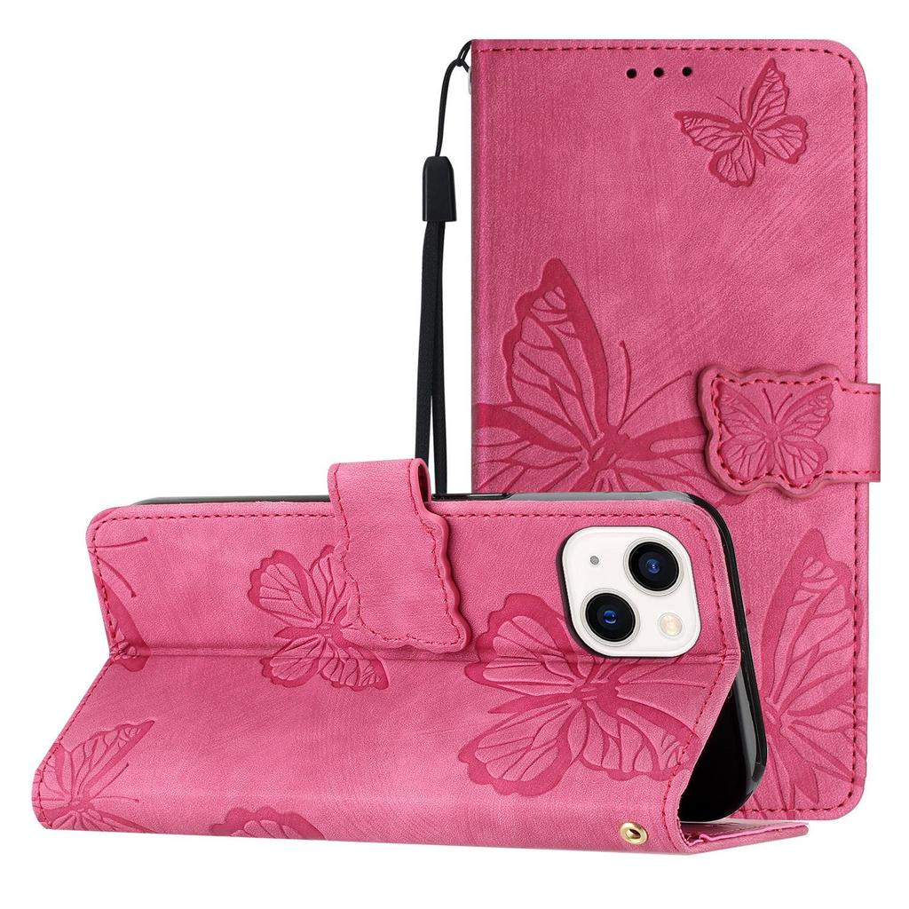 Джинсовая линия с тиснением бабочки, сплошной цвет, кожаный чехол-кошелек для телефона, подставка для книг для iPhone, Samsung, Xiaomi, Huawei, Moto Oppo, откидная сумка с магнитной картой