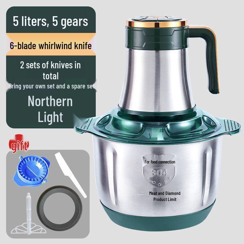 Многофункциональная мясорубка и кухонный комбайн высокой мощности - Измельчитель и миксер из нержавеющей стали