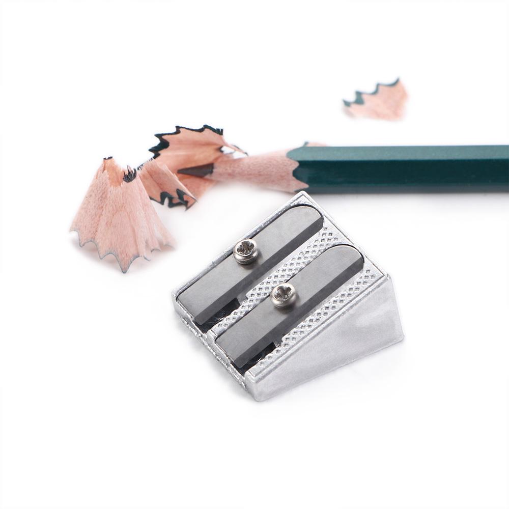 Bevelled Two Hole Pens Cutter Tool Double Hole Pencil Sharpener Office Sharpener Pencil Sharpener