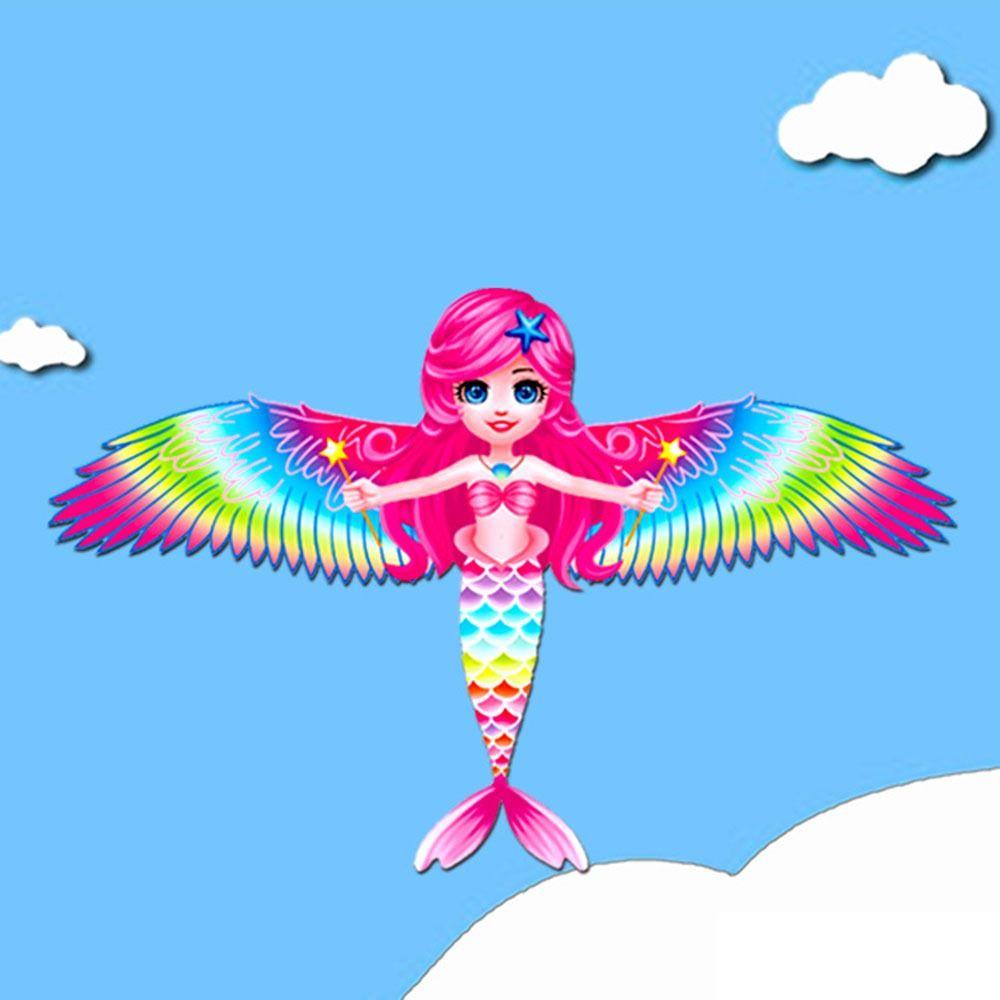 Cartoon Dynamic Kites Plastic Long Tail Kites DIY Fishing Rod Kites  Kids Gift