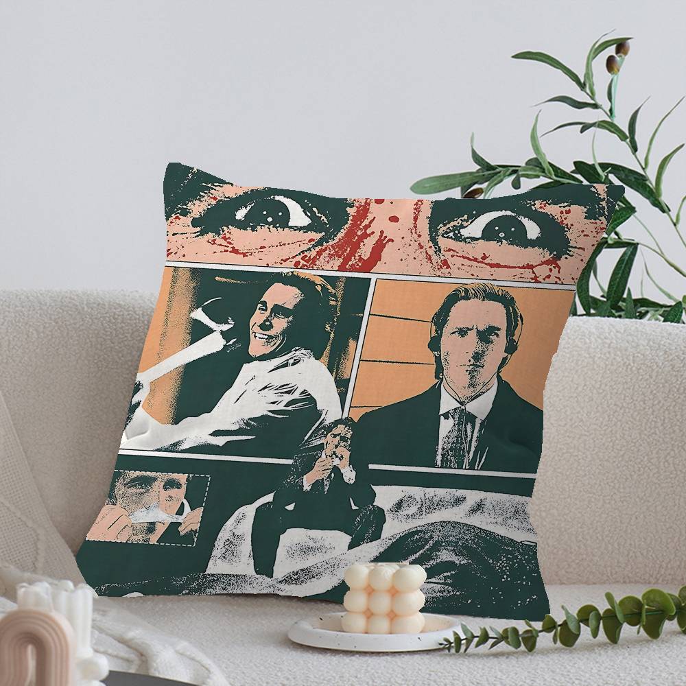 Classic A-American P-Psycho Thriller Movie Maple Design Cushion Cover Happy Autumn Harvest Decor Holiday Decorati Pillow Cover
