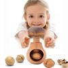 Wooden Mushroom Nutcracker Manual Nut Opener Household Walnut Sheller  Almond