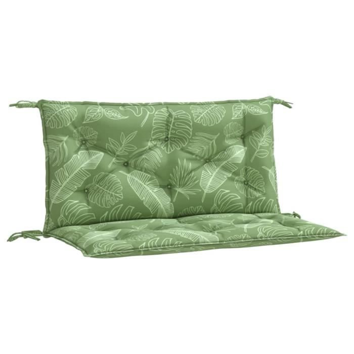 VidaXL Garden Bench Cushions Set of 2 Leaf Pattern 361675
