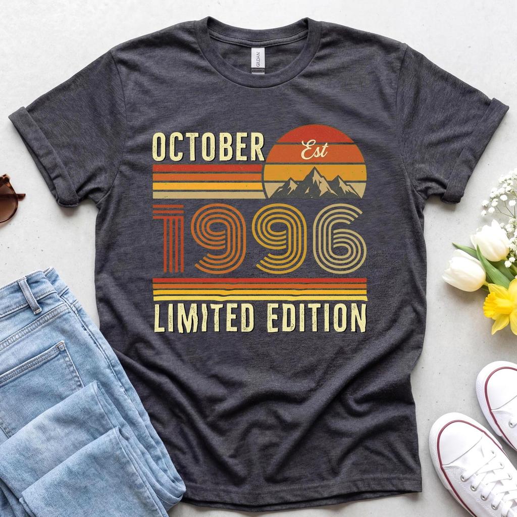 October 1996 Limited Edition Shirt, Retro 30th Birthday Graphic Tee, Vintage October Birthday Outfit, Summer Outfit Top