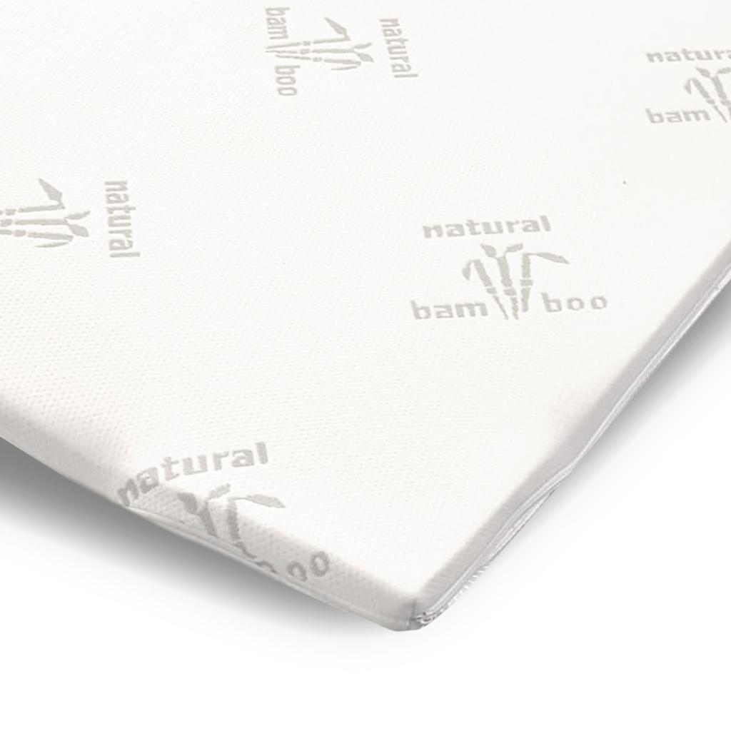 The White Stone Surmatelas en Latex Naturel, Déhoussable 5 cm | Tissu en Bambou Respirant et Hypoallergénique | Élastiques aux Coins