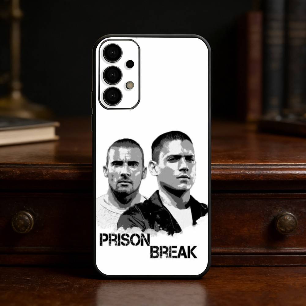 Чехол для телефона P-Prison Break для Samsung S25,24,23,22,30,21,10,9,Ultra,Plus,Lite Мягкий Черный Чехол