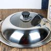 28/30/32/34/36/38CM Wok Cover Universal Frying Pan Lid Stainless Steel Visible Pot Lid  Household