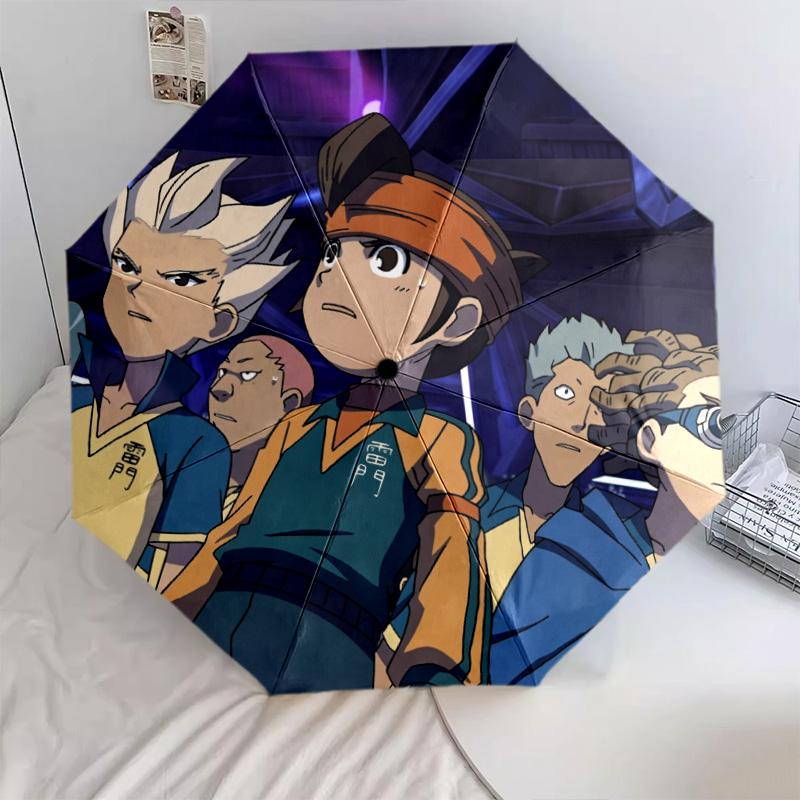 Зонт-автомат со схемой из Inazuma Eleven, портативный и складной дизайн, 8 спиц, рождественский или день рождения подарок.