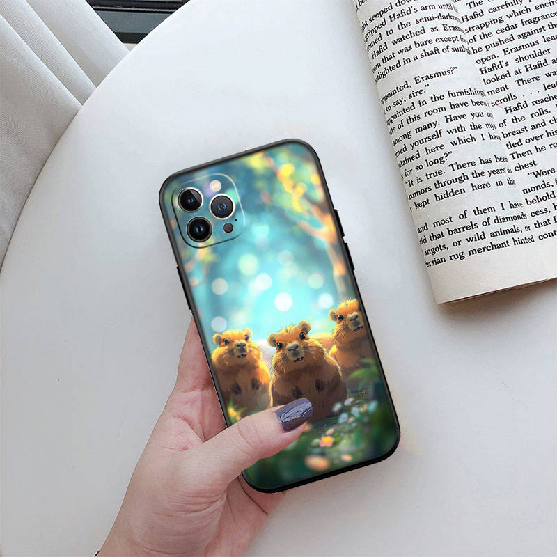 IR4 Capybara Cute Phone Shell for Samsung S20 S21 S22 S23 S24 FE Ultra Plus Lite S21S A55 A07 A17 F06 F16 M06 M16 M56 A36