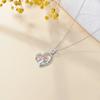 Sterling Heart Pendant Necklace Mom Daughter Matching Set Fashionable Chain Gift Mothers Day