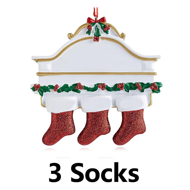 New DIY Personalised Christmas Xmas Tree Stocking Ornament Mantel Family Groups 2025 Holiday Decorations Natale Hanging Pendant