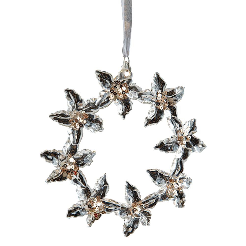 Хрустальное рождественское украшение, подвесное акриловое украшение в виде снежинки, блестки, украшение на праздничную тему, прозрачные зимние принадлежности для декора вечеринки