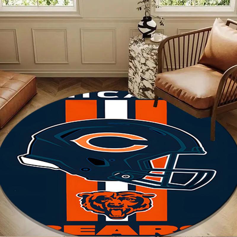 Chicago Bears Round mat, Anti-slip Circle Carpet Chair rug For livingroom,Bedroom, doormat home decor Gift Christmas Gifts