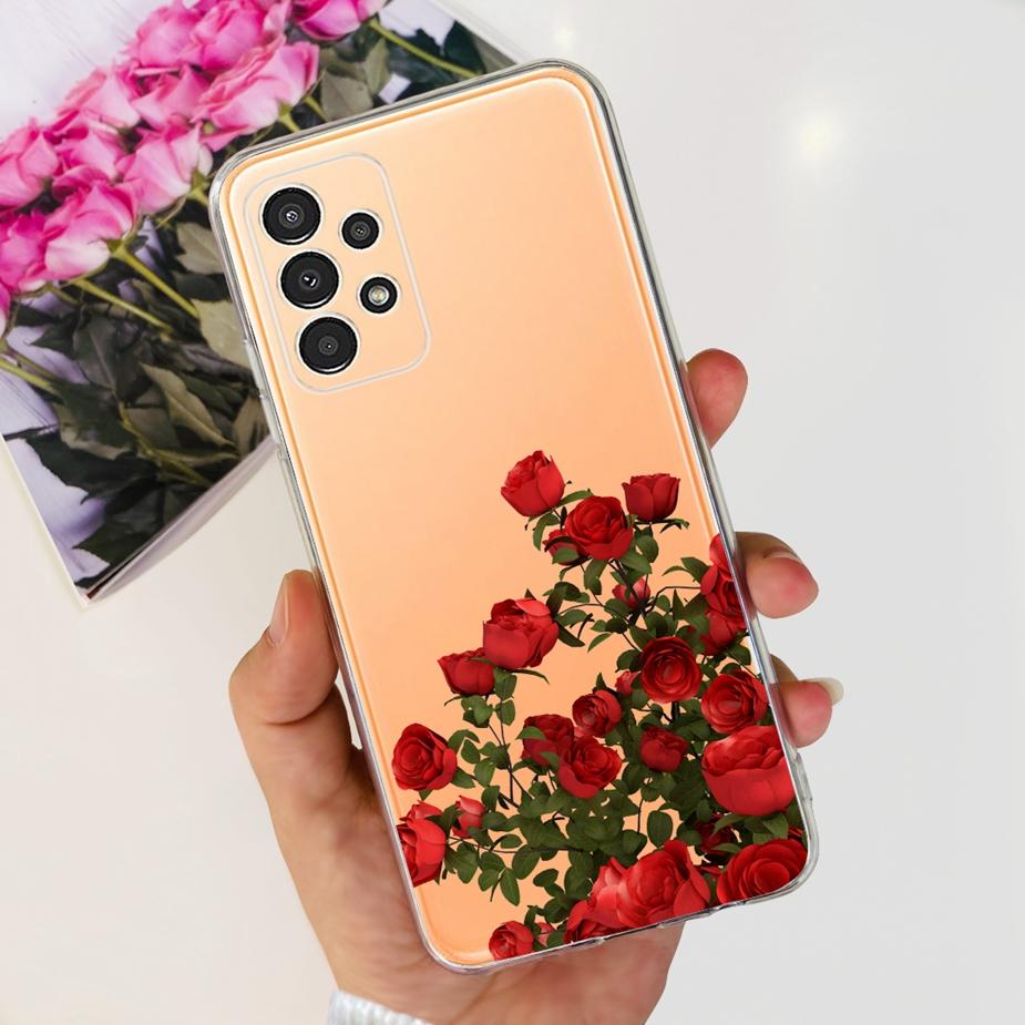 Чехол для Samsung Galaxy A13 A23 A33 A53 5G Милый Расписной Чехол Прозрачный Силиконовый Мягкий ТПУ Чехол для Телефона Для Samsung A53 A 13 23 33 Сумки