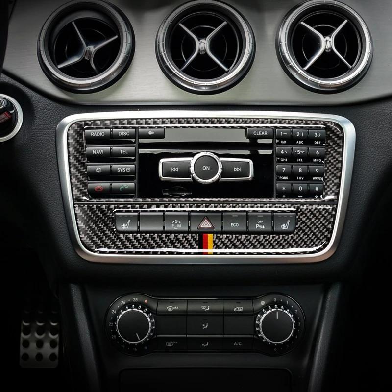 Углеродное волокно для Mercedes Benz W176 GLA X156 CLA C117 AB Class CD Панель Накладка Наклейка Интерьер автомобиля