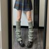 70cm Women Leg Warmers Over Knee Japanese Lolita Style JK Uniform for Girl Sweet Kawaii Up Knitted Socks Foot Warming Cover