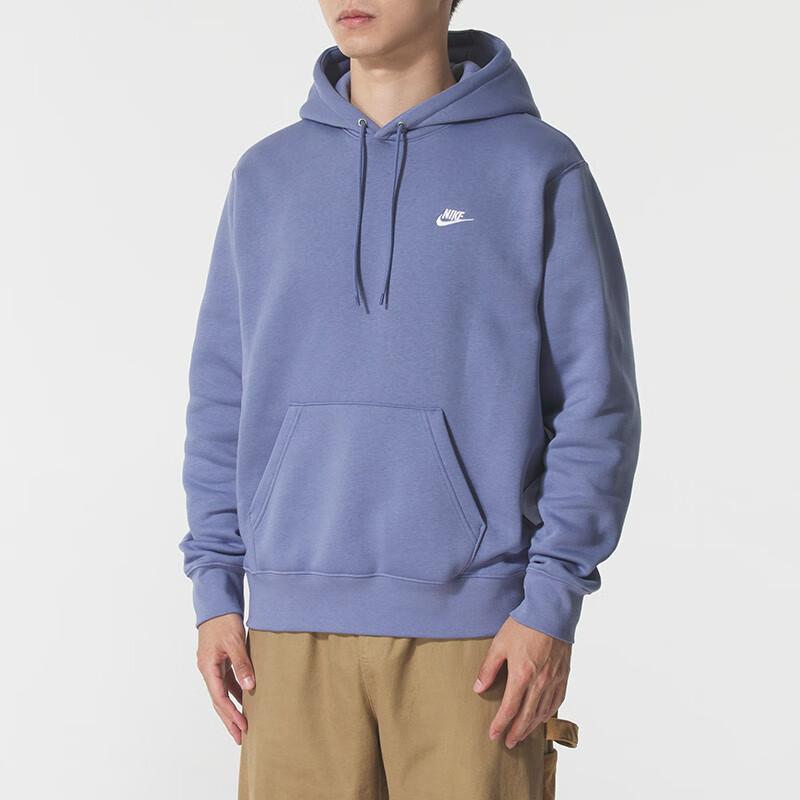 Nike Club Classic Simple Comfortable Casual Hooded Pullover Fleece Warm Sweatshirt Men Sweatshirt Blue FN3860-499