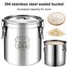 6/12/21/33L Stainless Steel Airtight Canister with Seal Lid Food Storage Container with Handles for Home Kitchen Bar Restaurants