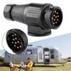 12V 13 Pin Trailer Plug 13 Pole Electrical Wiring Connector RV Socket Adapter Car Towing Bar Truck F6Q9