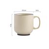 Vertical Stripe Nordic Style Mug Simple Ceramic Water Cup Coffee Cup Breakfast Cup Milk Cup Large Capacity