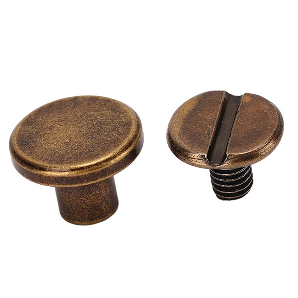 200 шт. Винт для переплета книг 9x6,5 мм Сделай сам Кожа Гальваническое покрытие Равномерное покрытие Переплетные винты