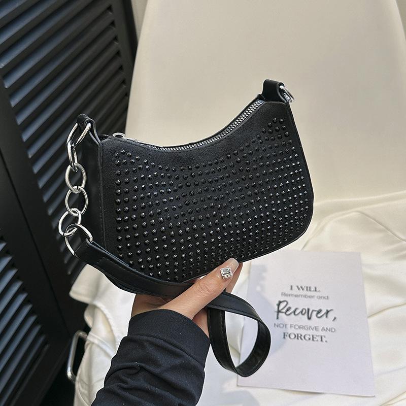 Горячая бриллиантовая модная сумка через плечо женская весенняя универсальная сумка подмышкой маленькая квадратная сумка женская