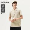 Мужская базовая деловая рубашка-поло с лацканами и коротким рукавом GXGJEANS