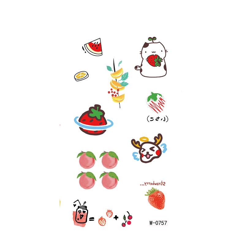 Красочный стикер Мультяшная татуировка Временная водостойкая Анимация Цветок Персонализированный цветок Тату-наклейка на руку