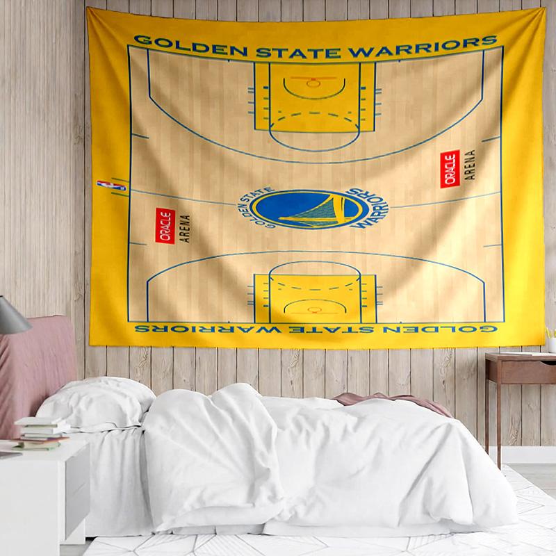 Golden State Warriors logo Tapestry for Bedroom Aesthetic Classroom Tapestries Wall Hanging for Living Room Dorm Office,Ideal Creative Gift