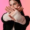 KOLEAT [Тяжелый флис вер.] Вязаные грелки для рук (Слоновая кость) Перчатки осенне-зимнего сезона вер.