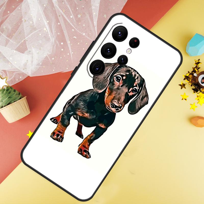 Чехол для телефона с таксой Дакель для Samsung Galaxy S25 FE S23 S21 S20 S22 S24 S26 Ultra S10 S26 Plus Cover Coque