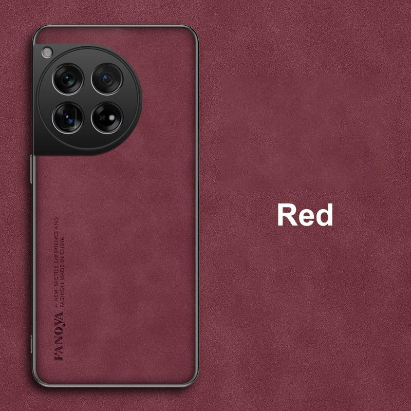 For OnePlus 12 12R Case Luxury PU Leather Phone Case For OnePlus Ace 3 5G OnePlus12 R Back Cover Matte Silicone Full Protection