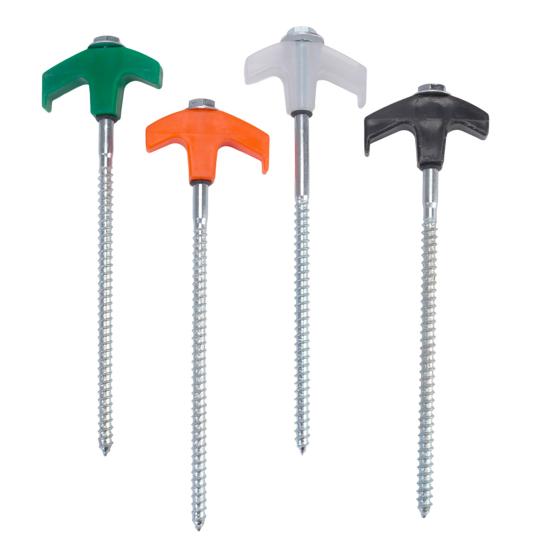 Вкручиваемый колышек для палатки, светящийся в темноте, сверхпрочный, для улицы, сада, двора, патио, газона, кемпинга, тент, навес, ветрозащитный, с резьбой, грунтовый штырь, колышек для палатки