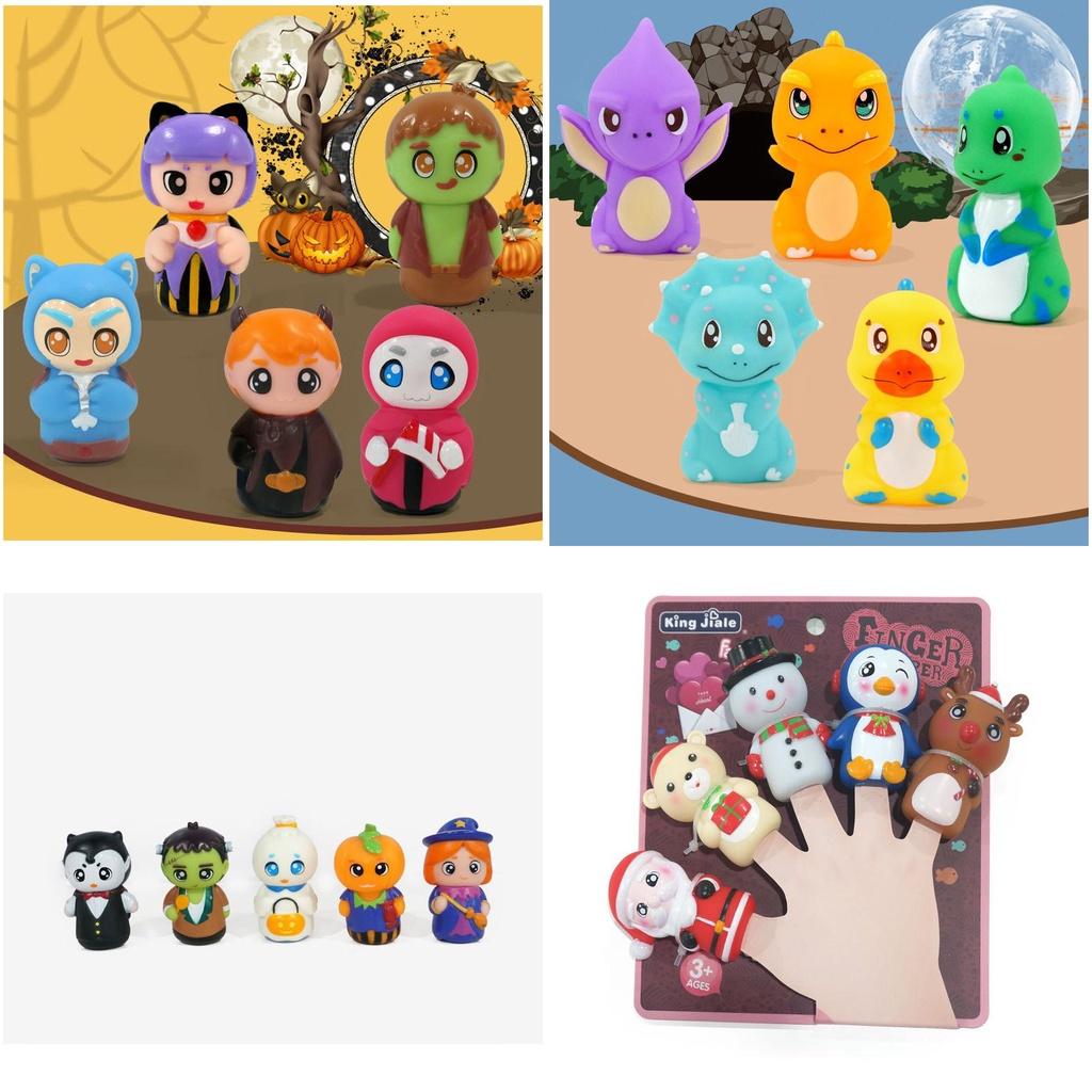 Soft Pvc Animal Finger Puppets For Early Education And Family Fun Halloween Pumpkin Monster