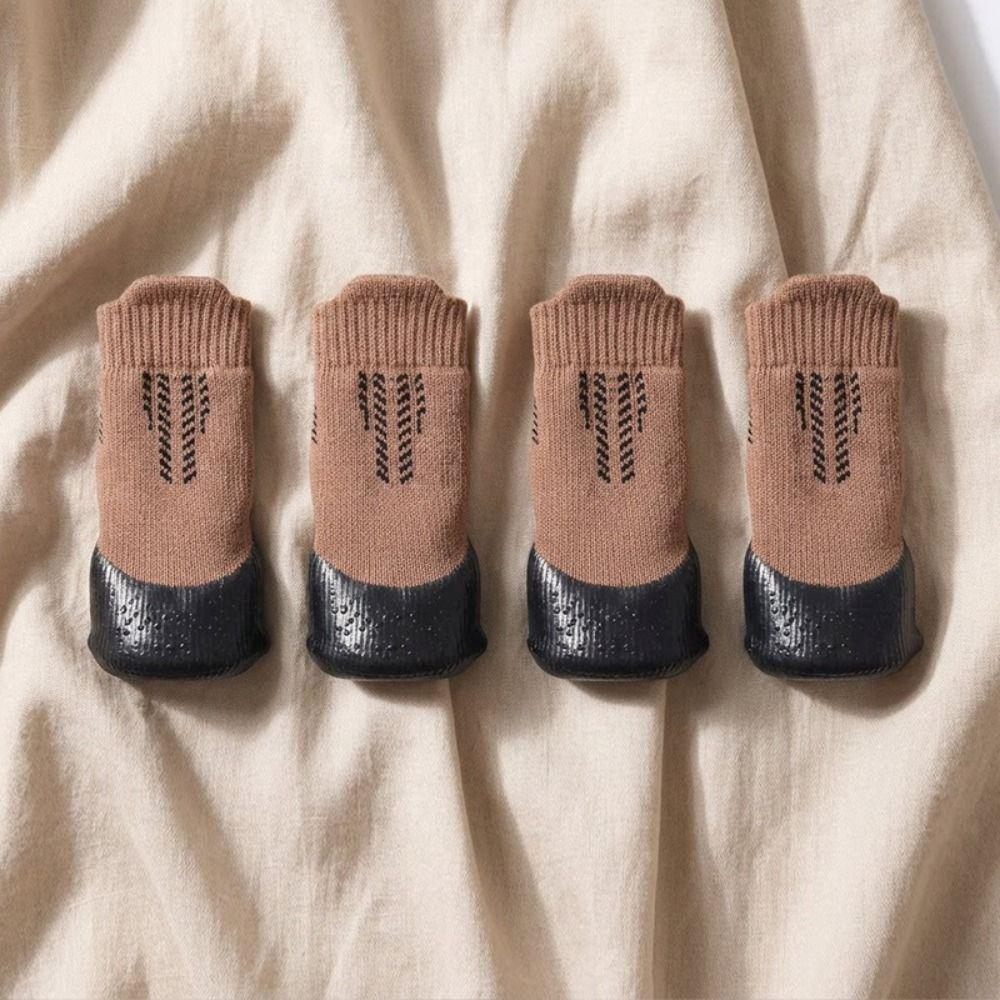 4PCS Wear Resistant Waterproof Dog Socks Shoes Dirt-Resistant Dog Paw Protector  Home