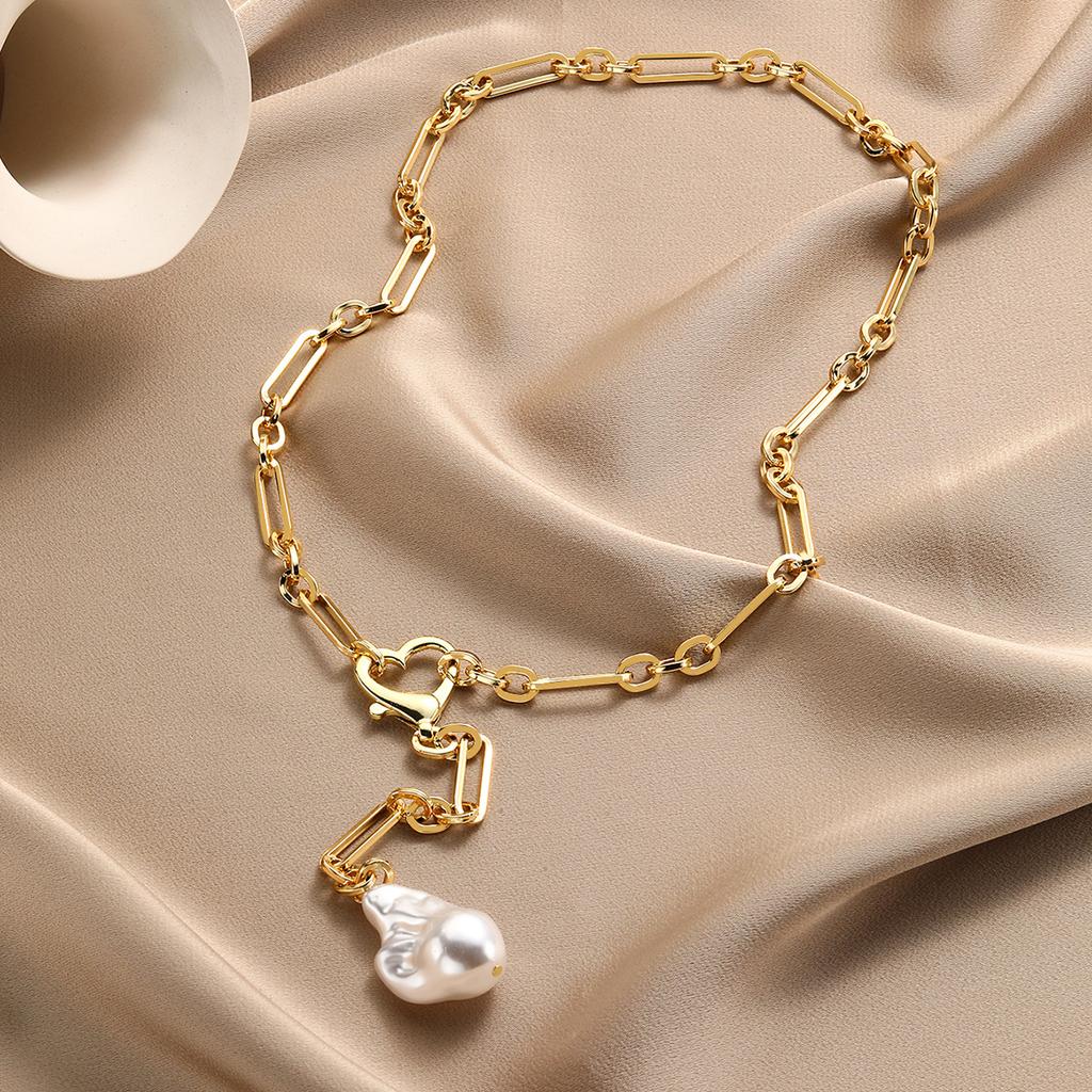 Ожерелье ко Дню матери Простое жемчужное ожерелье Новые аксессуары Легкий и роскошный кулон Высококачественная длинная цепочка для свитера с жемчугом