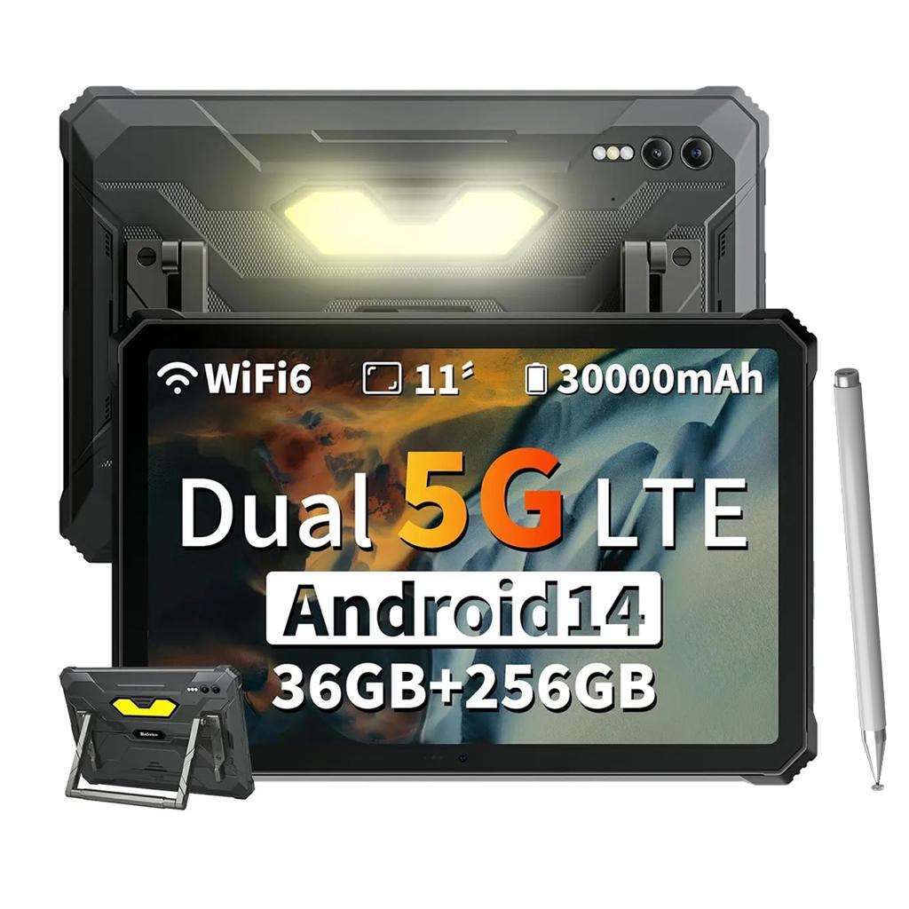 Blackview Active 10 Pro 5G Rugged Tablets Android 14 11 Inch Display 12+24 GB RAM 256/512GB ROM Tablet PC 30000mAh