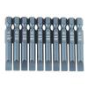 10pcs 14inch Hex Shank 50mm S2 Alloy Steel Slotted Screwdriver Bits Set H6.3*50*SL6mm