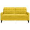 Vidaxl Sofa 2-Osobowa, Żółta, 140 Cm, Tapicerowana Aksamitem