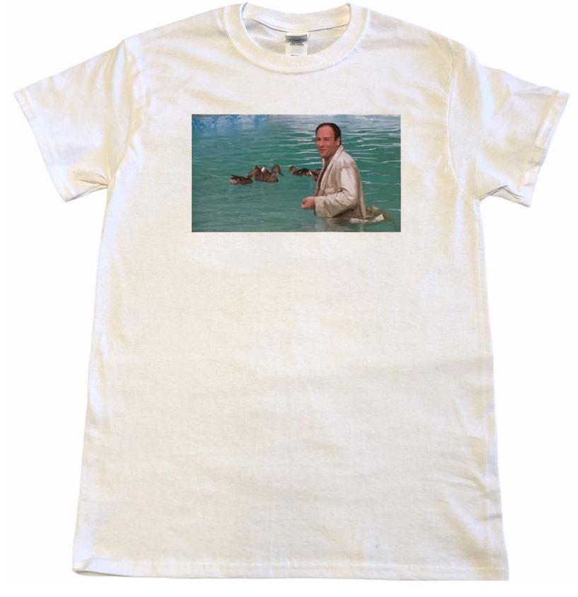 Tony Soprano Ducks in Pool unisex white T-Shirt QT7876