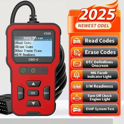 2025 Новейшая модель OBD2 сканер диагностический инструмент - Полный считыватель кодов неисправностей, Сброс кодов ошибок, Поток данных, Готовность I/M