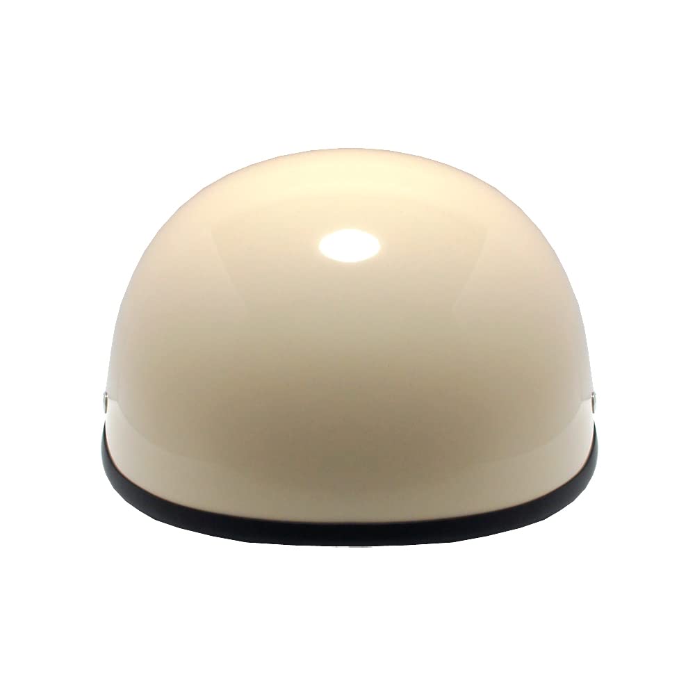 Ducktail Motorcycle SG Mark One Size Fits Most B&B BB-700 Helmet, Certified, Ivory,