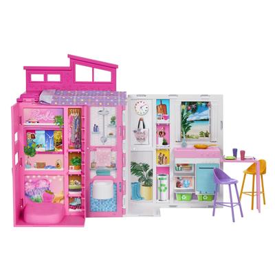 barbie Продан розовый дом Барби 65 Кукла Барби для детей от 3 лет и старше Розовый HRJ76 Дружелюбный к Chikyu 2-этажный (кукла отдельно) Одеваемая кукла/домик