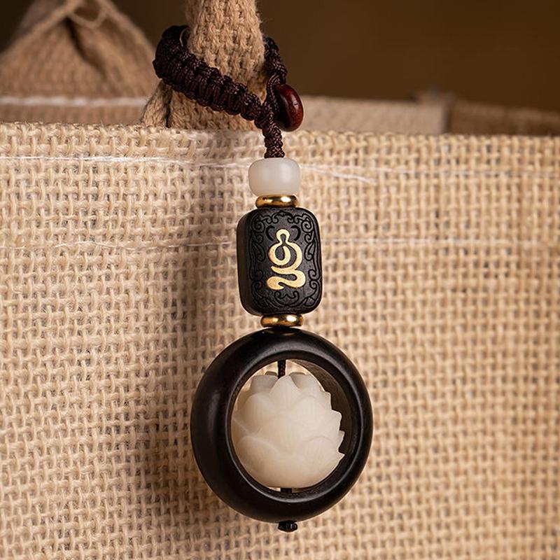 Буддизм Цветок Лотоса Брелок Аксессуары Деревянный Будда Счастливый Брелок Подвеска Автомобильная Сумка Брелок Буддийский Подарок