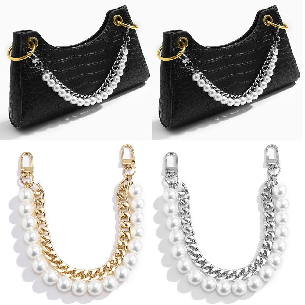 Retro Replacement Handles DIY Purse Handbag Belt Shoulder Chain Bag Chain Pearl Bag Strap