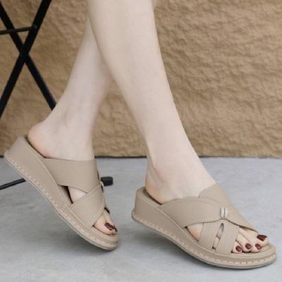 2025 Весенне-летние женские сандалии Удобные Дышащие Универсальные Большого размера Повседневные Легкие и Милые Шлепанцы на толстой подошве